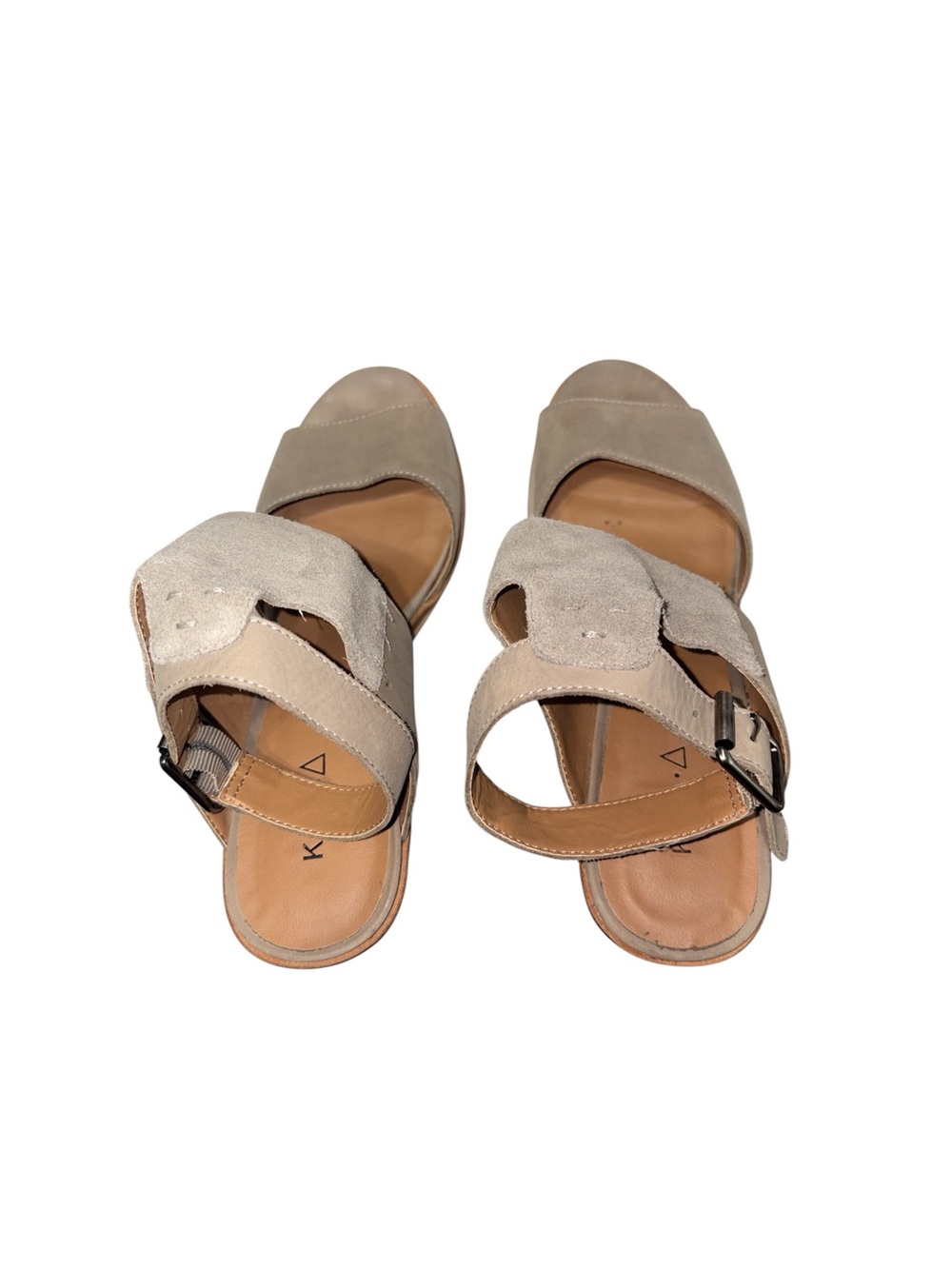Kelsi Dagger BK Taupe Ankle Strap Block Heel Sandal Indie Boho Western Size 8 - Picture 7 of 10